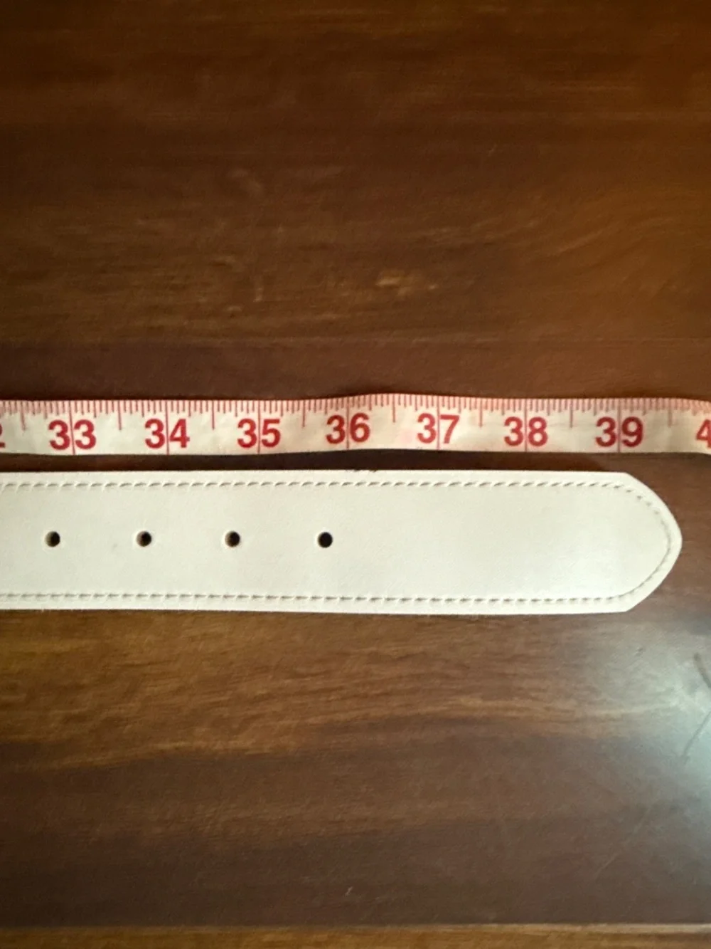Cute White Belt with Rhinestone Princess Buckle Size 34